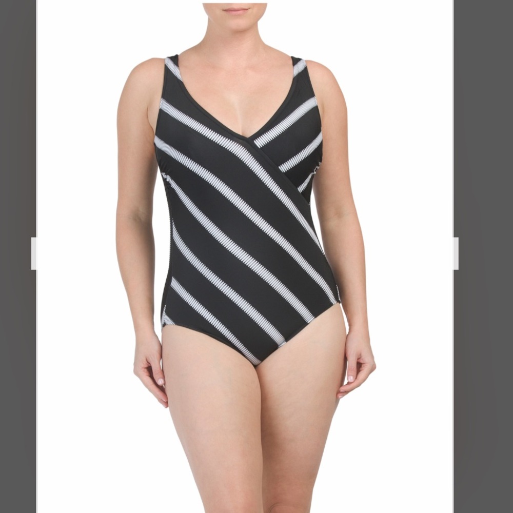 Gottex Feather Border One-Piece Swimsuit